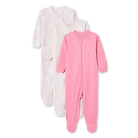 Lot de 3 grenouillères George pour bébés filles