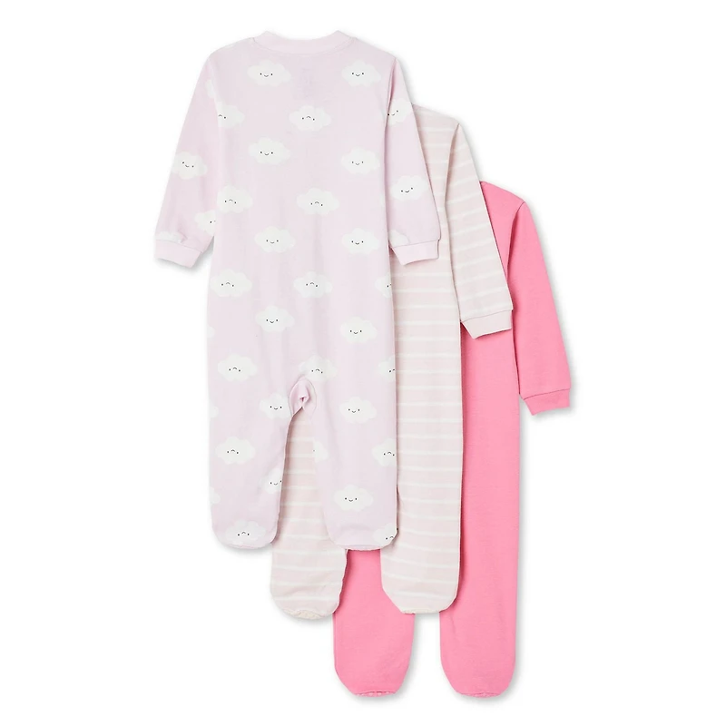 Lot de 3 grenouillères George pour bébés filles