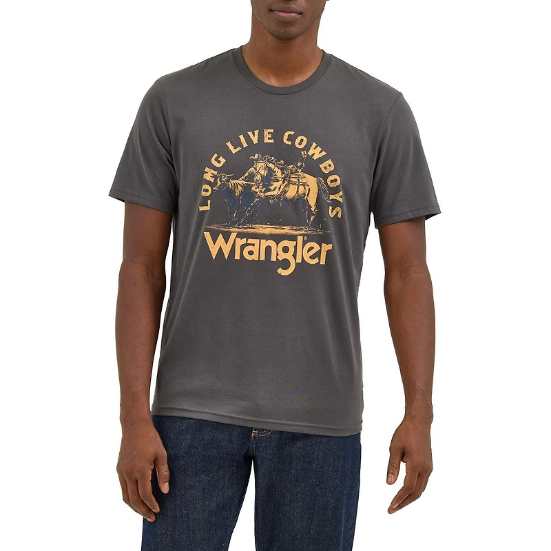 T-shirt Wrangler pour hommes Long Live Cowboys - de calf roping