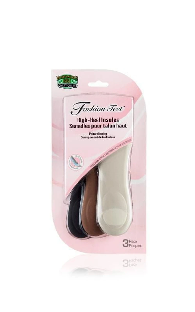 High Heel Fabric Insole - 3 Pairs