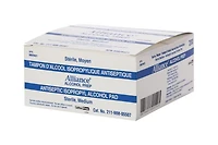 Tampons de préparation alcoolisés, moyennement stériles. Boîte de 200