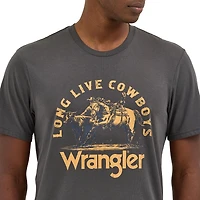 T-shirt Wrangler pour hommes Long Live Cowboys - de calf roping
