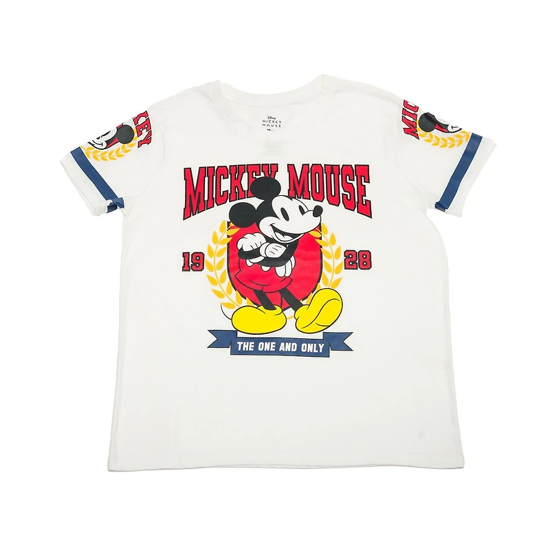 Ladies Disney Mickey Mouse Short Sleeve High Low Top