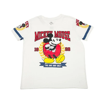 Ladies Disney Mickey Mouse Short Sleeve High Low Top