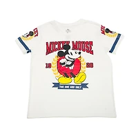 Ladies Disney Mickey Mouse Short Sleeve High Low Top
