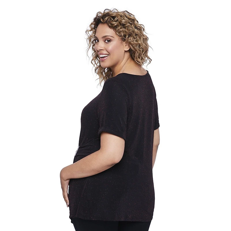 Haut scintillant avec boucle George Plus pour femmes