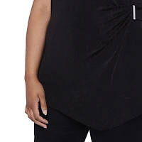 Haut scintillant avec boucle George Plus pour femmes