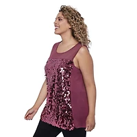 George Plus Women's Mesh Sequin Tank
