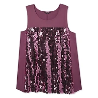 George Plus Women's Mesh Sequin Tank