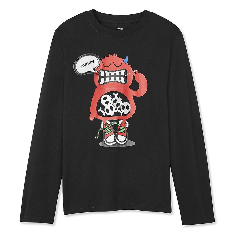 Chandail d’Halloween avec imprimé et pièce lumineuse George pour garçons