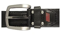Ceinture noire en cuir industriel renforcé Genuine Dickies pour hommes de 38 mm