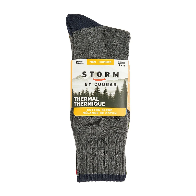 Lot de 3 Paires de Mi-Chaussettes en Coton Storm by Cougar pour Hommes