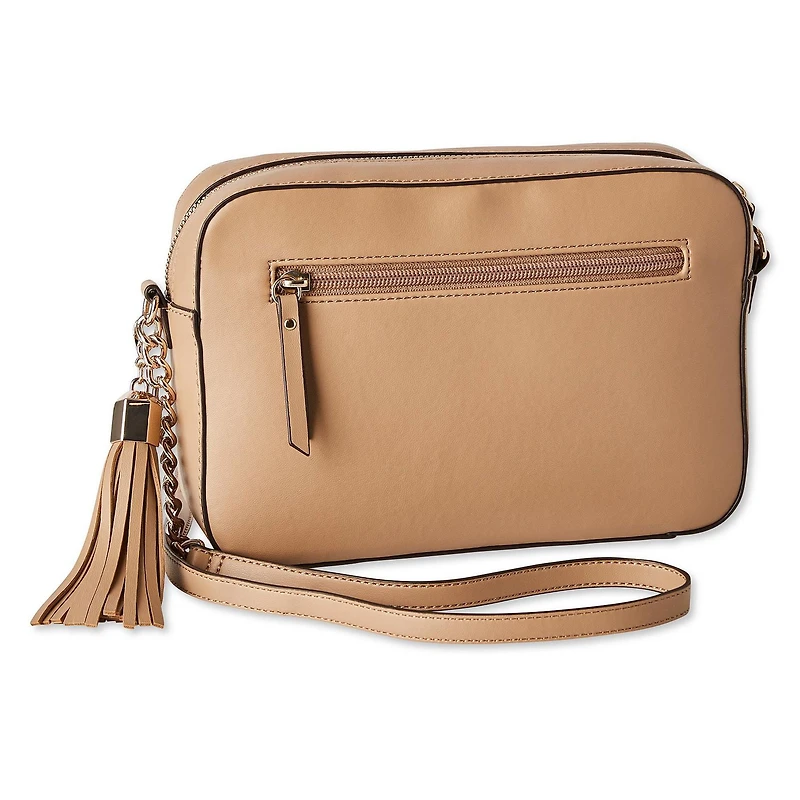 Time and Tru Women's Quilted Crossbody Bag, One Size