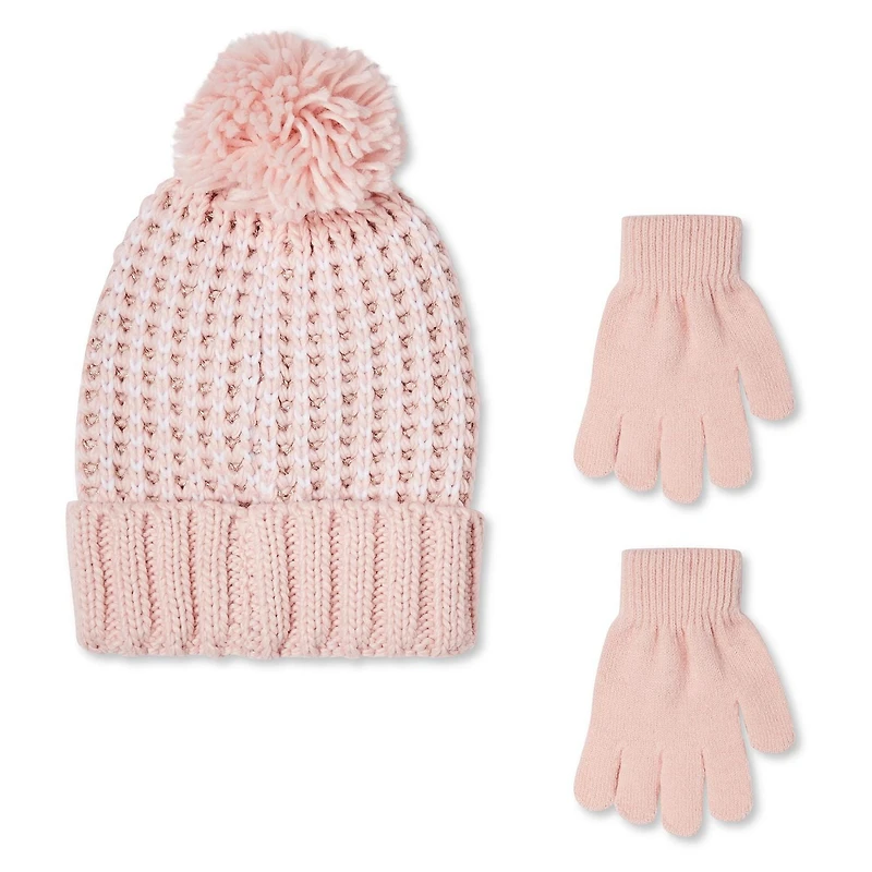 Ensemble 2 pièces tuque et gants George pour filles