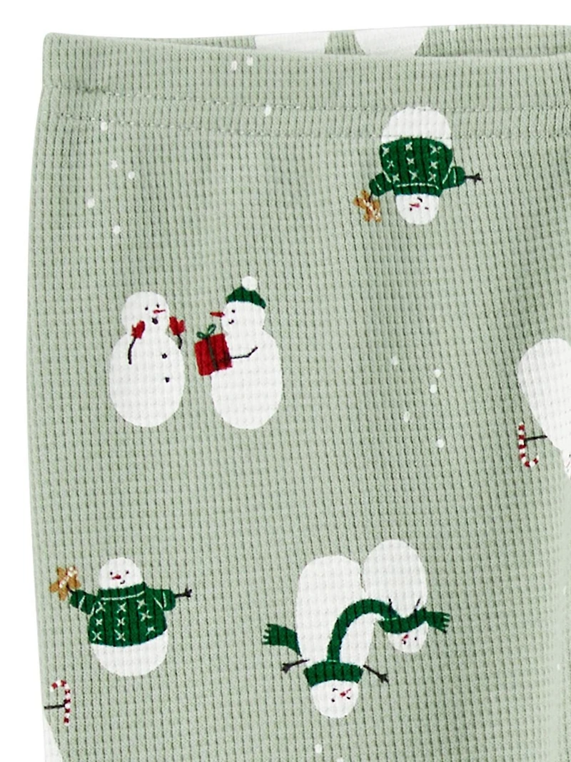 Carter's Child of Mine Toddler Neutral Snowman 2-Piece Pajama Set Sizes 12M-5T, 12 Months - 5T