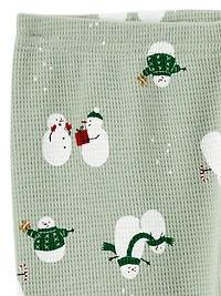 Carter's Child of Mine Toddler Neutral Snowman 2-Piece Pajama Set Sizes 12M-5T, 12 Months - 5T