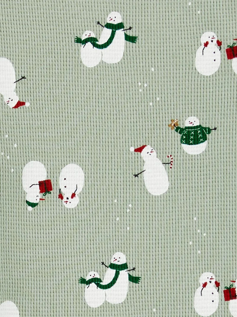 Carter's Child of Mine Toddler Neutral Snowman 2-Piece Pajama Set Sizes 12M-5T, 12 Months - 5T