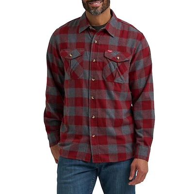 Chemise en flanelle héritage à manches longues pour homme Wrangler