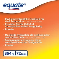 Laxatif de fibres saveur d'orange Equate 864 g (72 doses)