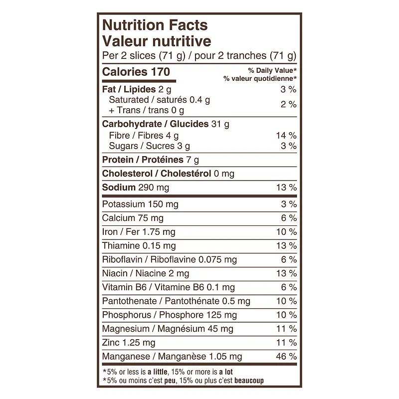 Dempster’s® 100% Whole Wheat Sliced Bread, 675 g