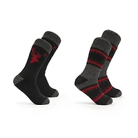 Storm by Cougar Men's 2 Pair Pack Heat Plus Crew Socks, Men's Heat Plus Crew Sock