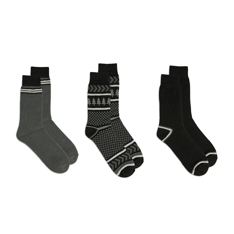 Storm by Cougar Men's 3 Pair Pack Heat Crew Socks