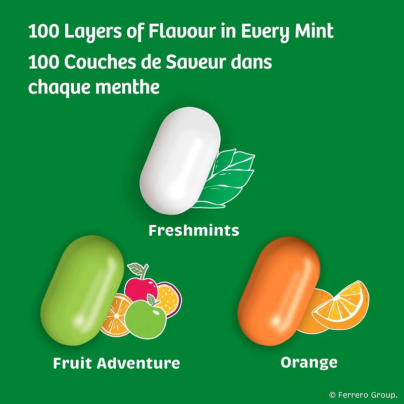 Menthes TIC TAC, Menthe fraîche