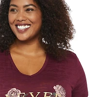 George Plus Women's Burnout Tee with Screen Print