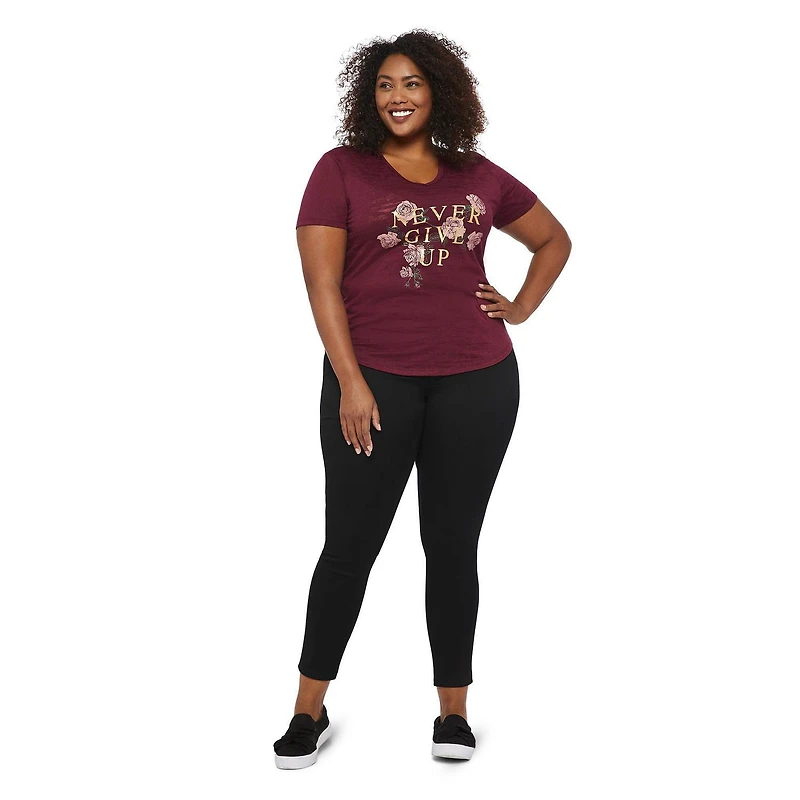 George Plus Women's Burnout Tee with Screen Print