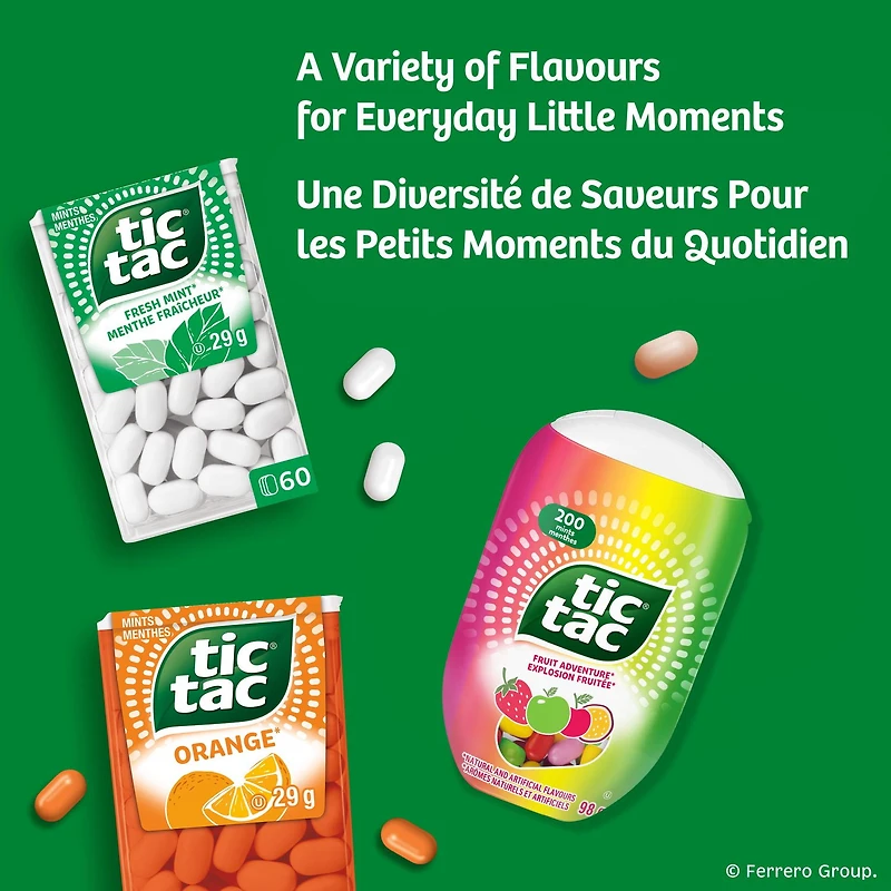 Menthes TIC TAC, Menthe fraîche