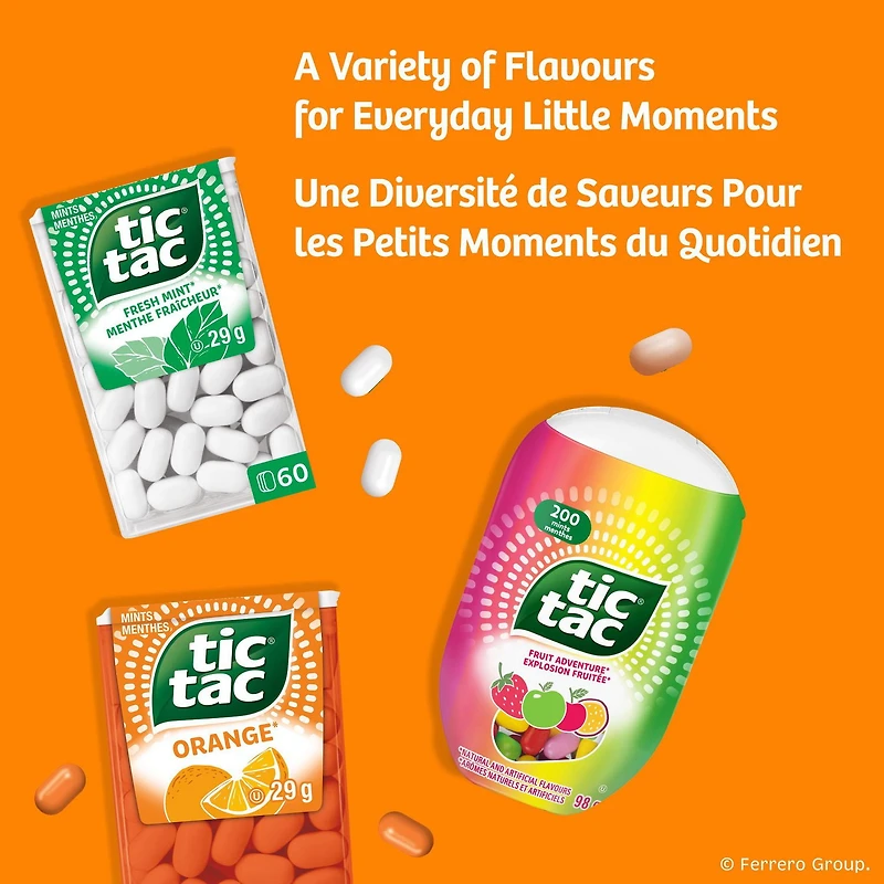 TIC TAC Mints, Orange, Mint Candy, 200 pills, 98g