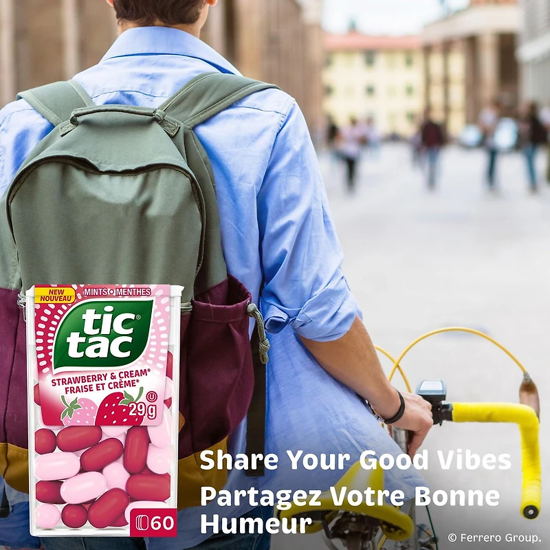 Menthes TIC TAC, Fraises et crème, Bonbons à la menthe