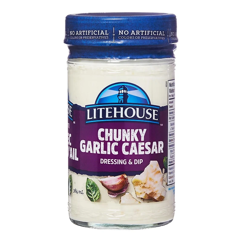 Litehouse Chunky Garlic Caesar Dressing & Dip, 384 mL