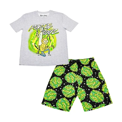 Ensemble de vêtements de nuit 2 pièces Rick et Morty Portal Boyz pour hommes