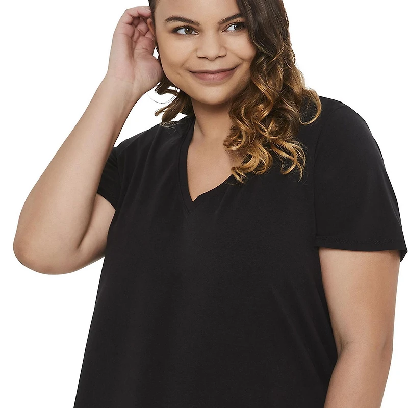 George Plus Women's V-Neckline Tee, Sizes 1X-4X