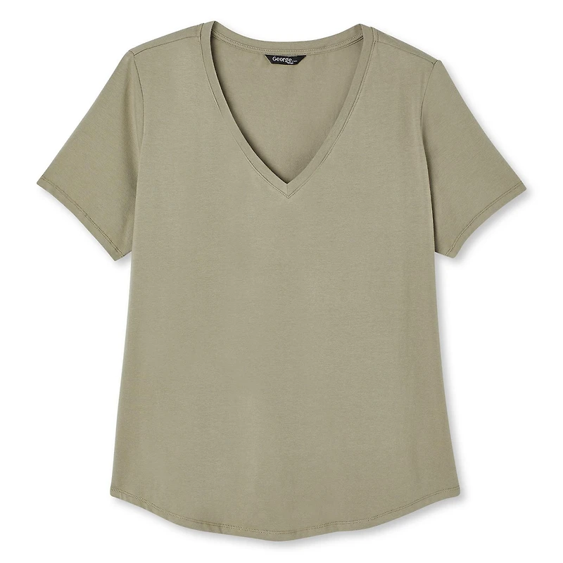 T-shirt avec encolure en V George Plus pour femmes Tailles 1X–4X