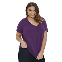 T-shirt avec encolure en V George Plus pour femmes Tailles 1X–4X