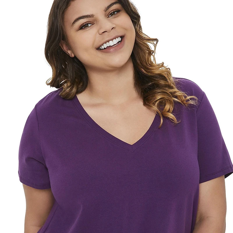 George Plus Women's V-Neckline Tee, Sizes 1X-4X