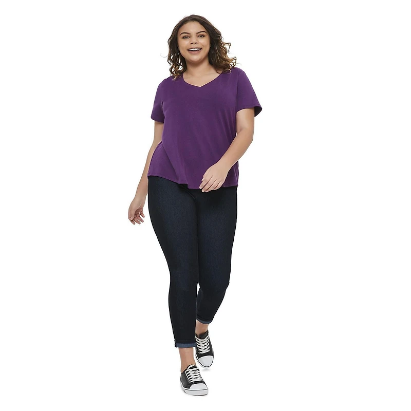 T-shirt avec encolure en V George Plus pour femmes Tailles 1X–4X