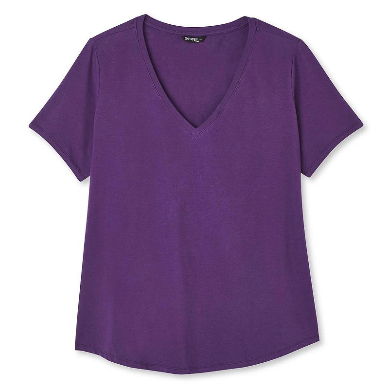 George Plus Women's V-Neckline Tee, Sizes 1X-4X