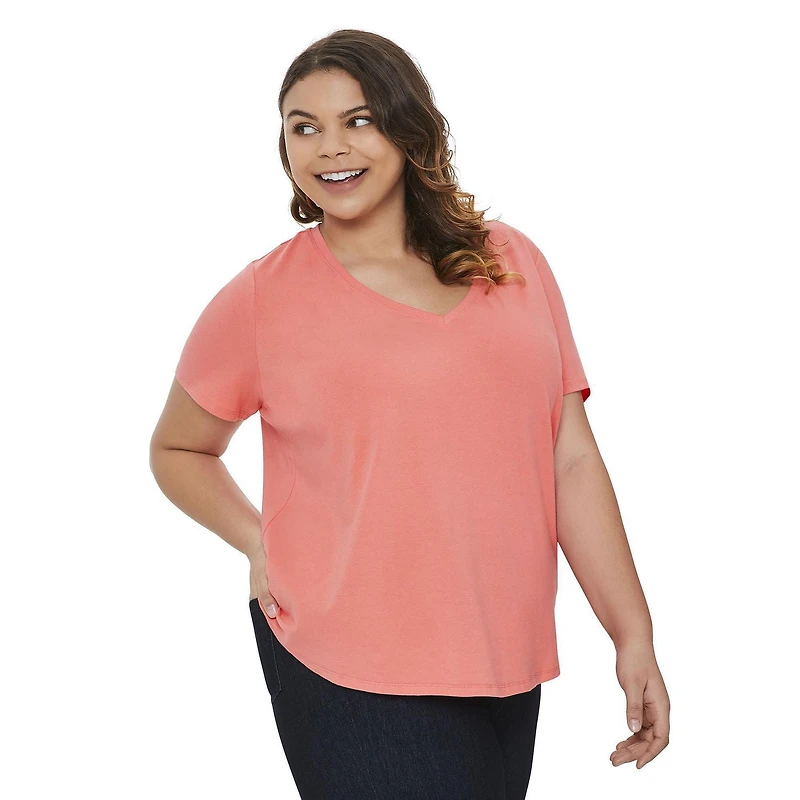 T-shirt avec encolure en V George Plus pour femmes