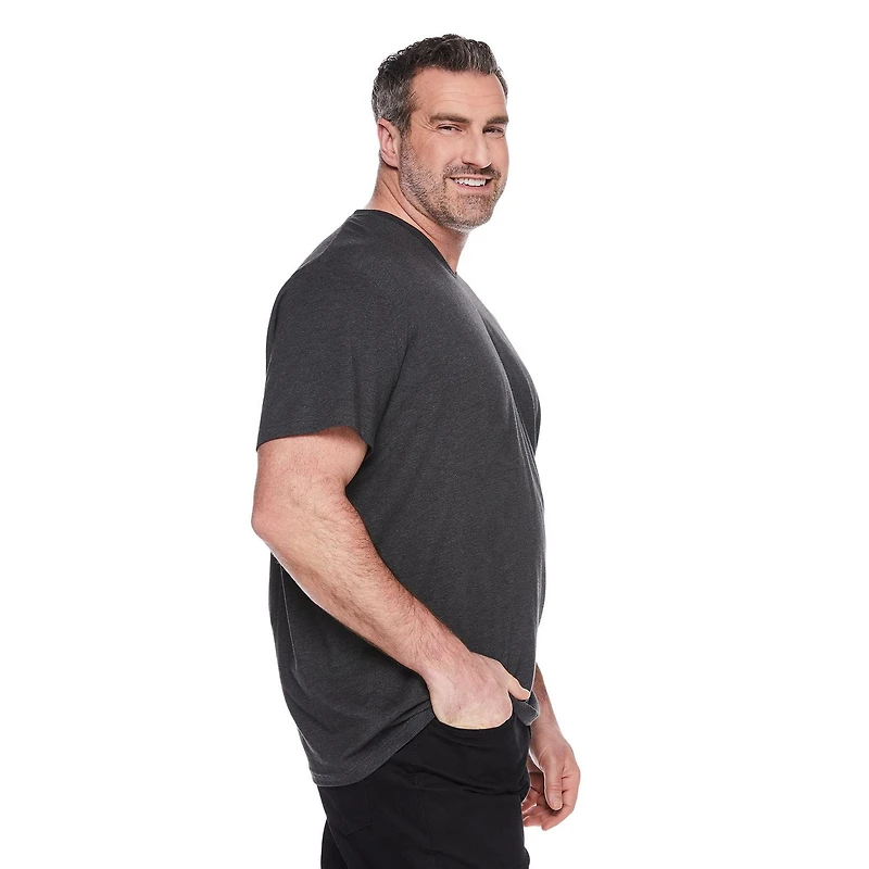 T-shirt extensible à encolure en V George Plus pour hommes