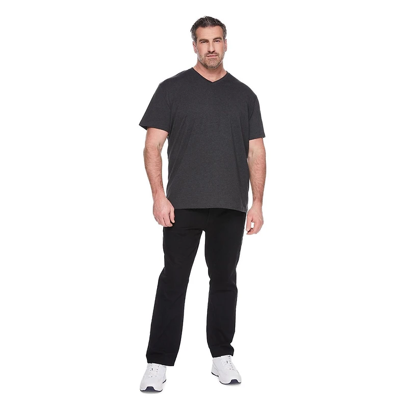 T-shirt extensible à encolure en V George Plus pour hommes