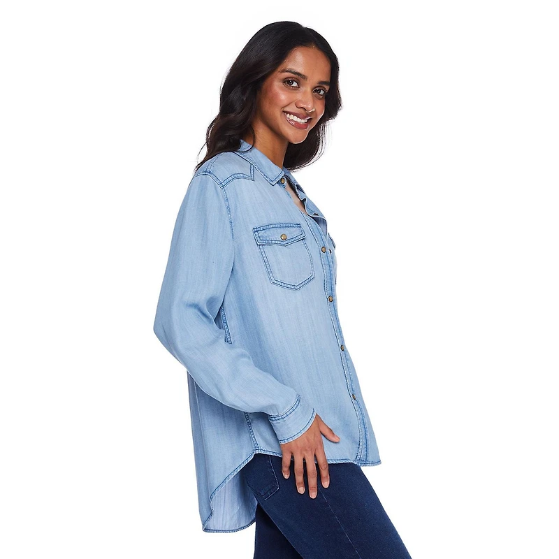 George Women's Denim Shirt, Sizes XS-XXL