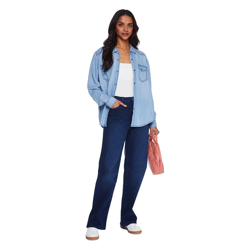 George Women's Denim Shirt, Sizes XS-XXL