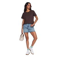T-shirt à encolure ras du cou George pour femmes Tailles TP–TTG