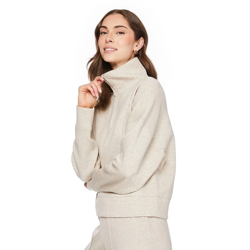 George Women's Scuba Quarter-Zip Popover, Sizes XS-XXL