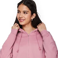No Boundaries Women's Oversized Fleece Zip-Up Hoodie, Sizes XXS-XXL