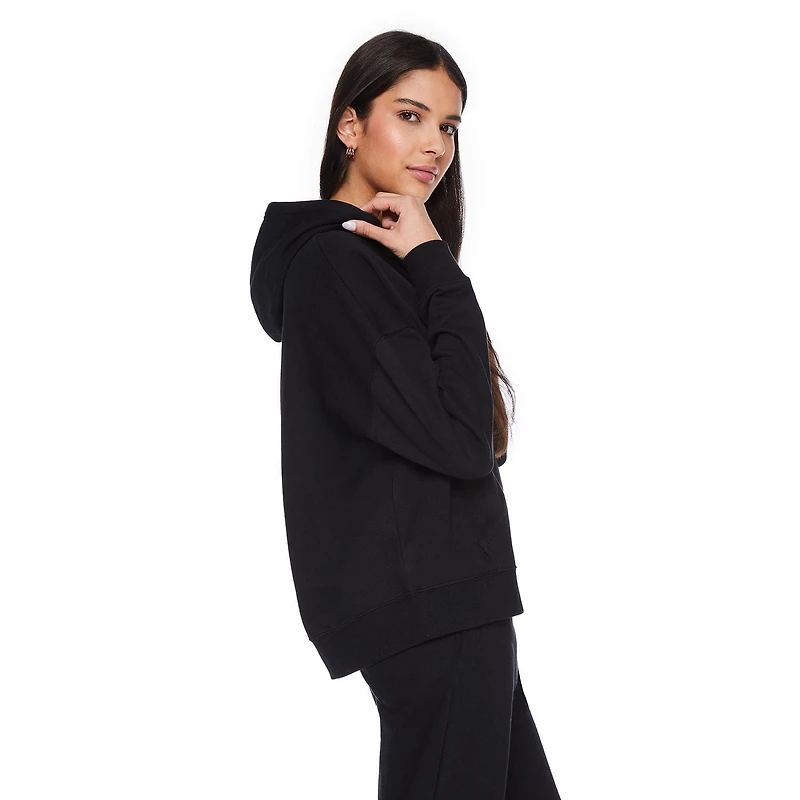 Haut à capuchon zippé en molleton surdimensionné No Boundaries pour femmes Tailles TTP-TTG