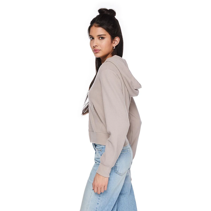 No Boundaries Women's Waffle Hoodie